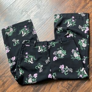Floral wide leg crop